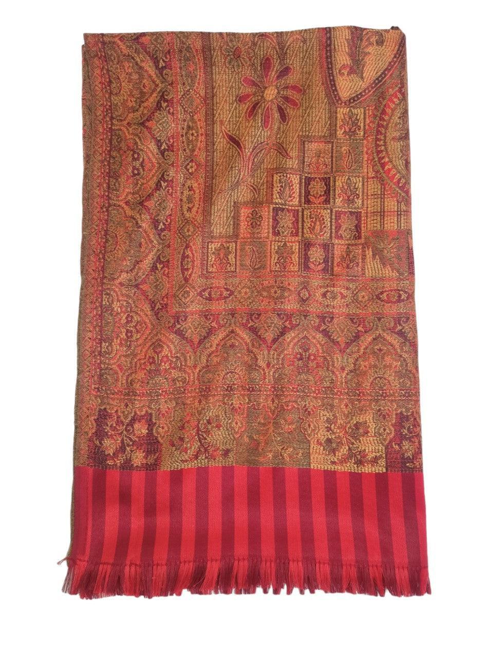 Needle Work Shawl | Woolen Shawl | Multicolor - ZANSKAR ARTS