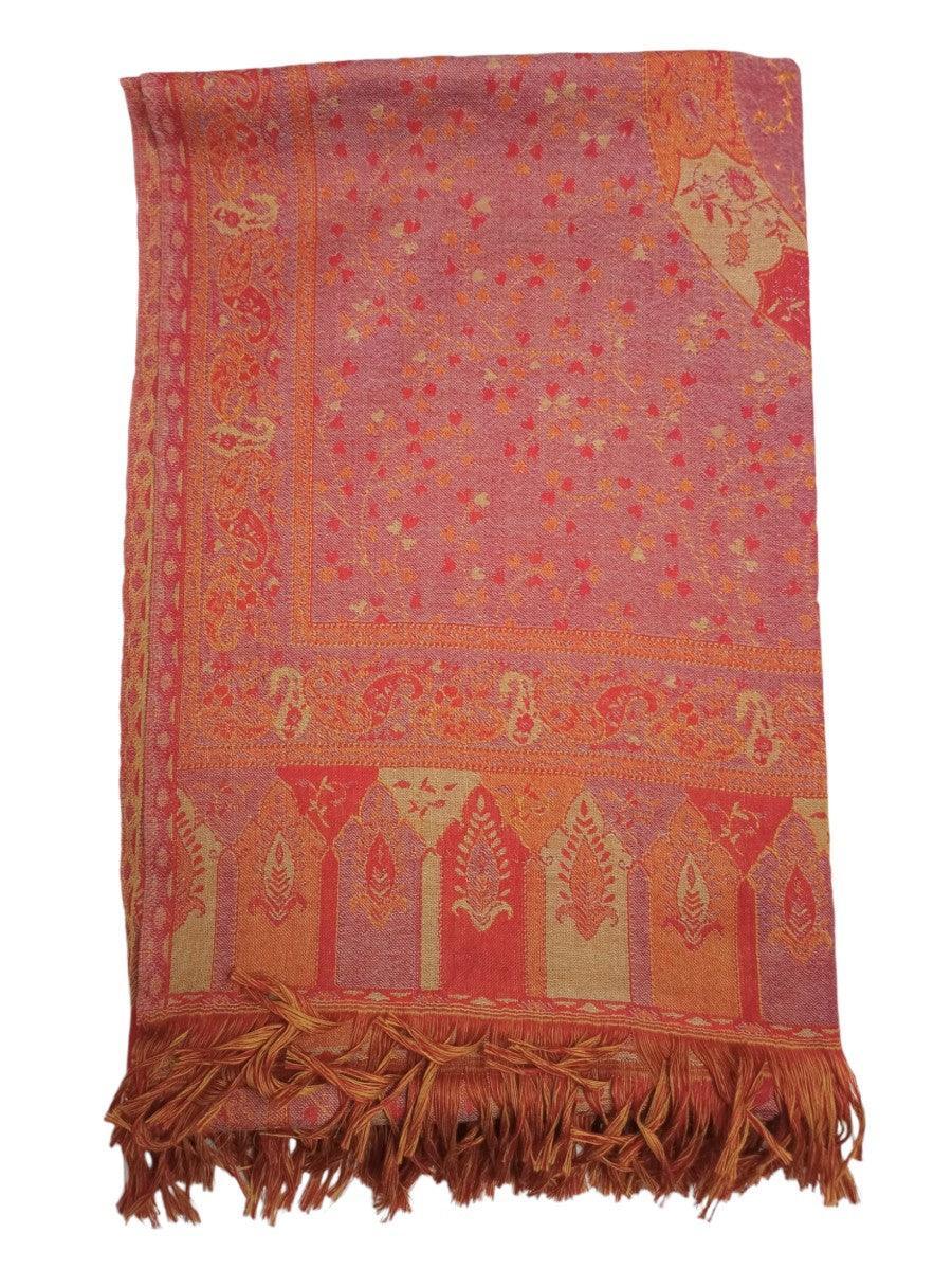 Needle Work Shawl | Woolen Shawl | Multicolor - ZANSKAR ARTS