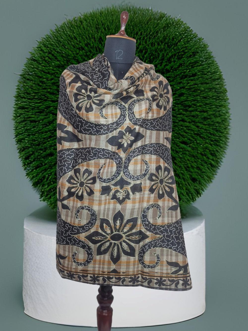 Jamawar wool Shawl | Handwoves | Multi-Colour - ZANSKAR ARTS