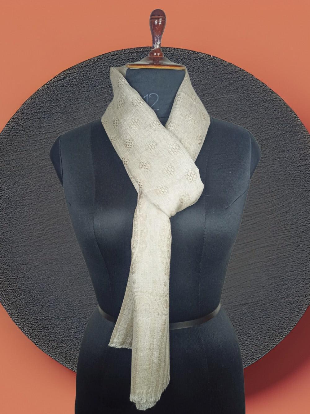 Pashmina Stole | Self Designed Stole | Camel Colour - ZANSKAR ARTS