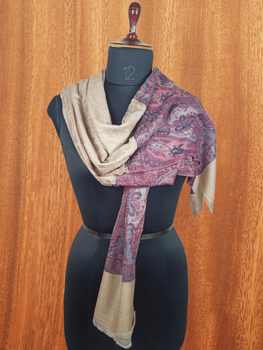 Pashmina Stole | Self Designed Stole | Kani Palla Stole - ZANSKAR ARTS