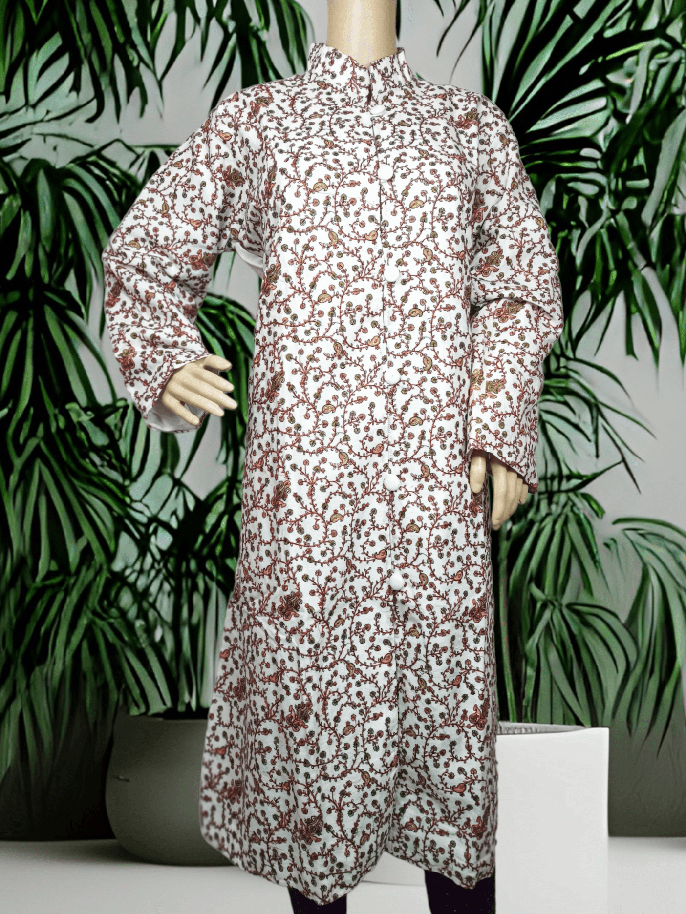 All Over Long Coat | Needle Work Embroidery | Ladies Coat - ZANSKAR ARTS