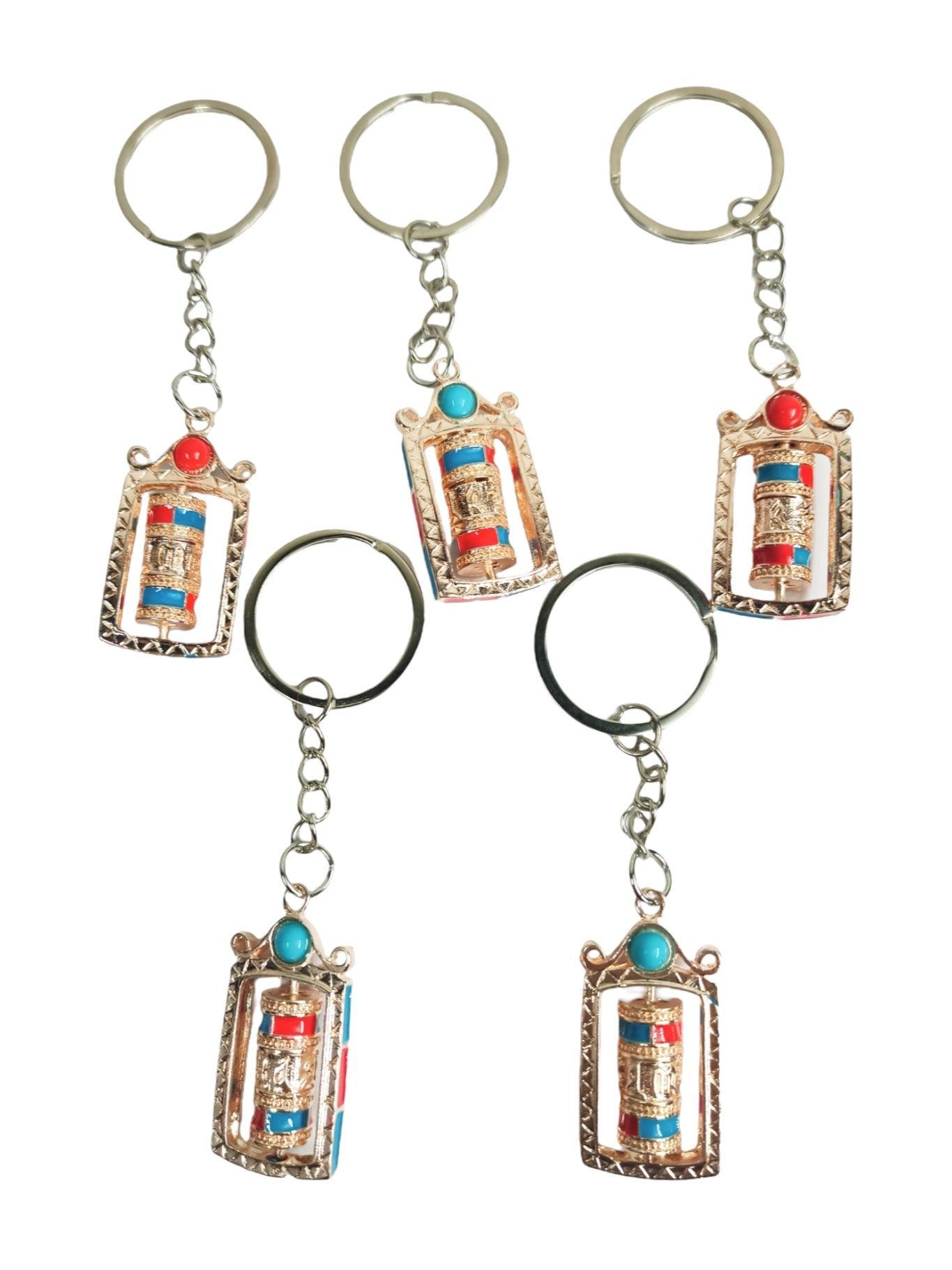 Buddhist Prayer Wheel Keychain | Julley keychain | Ladakh Souvenirs - ZANSKAR ARTS