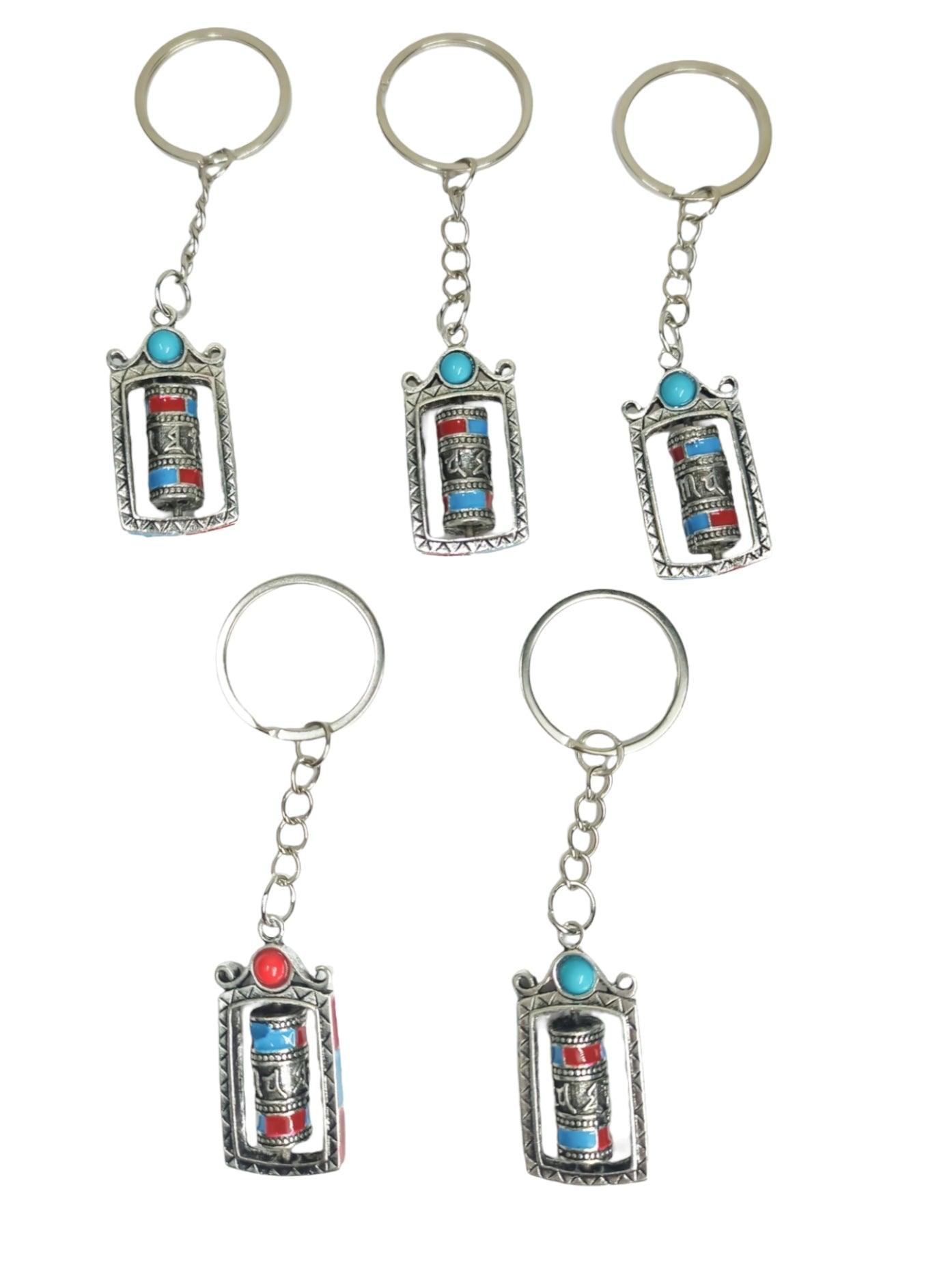 Buddhist Prayer Wheel Keychain | Julley keychain | Ladakh Souvenirs - ZANSKAR ARTS