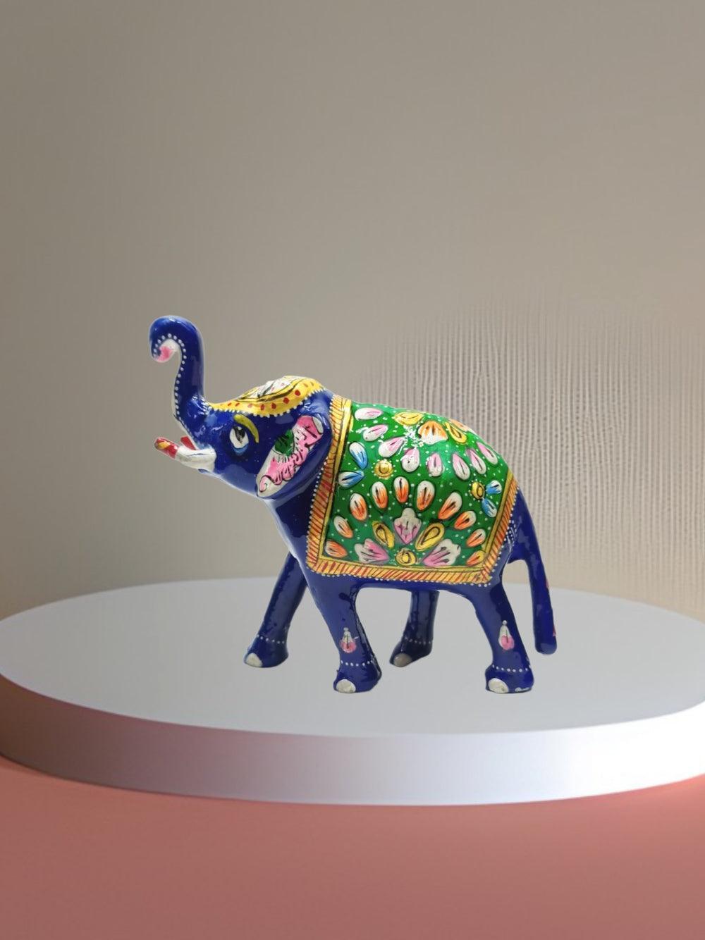 Metal Elephant | Paper Mache Work | Home Decor Elephant - ZANSKAR ARTS