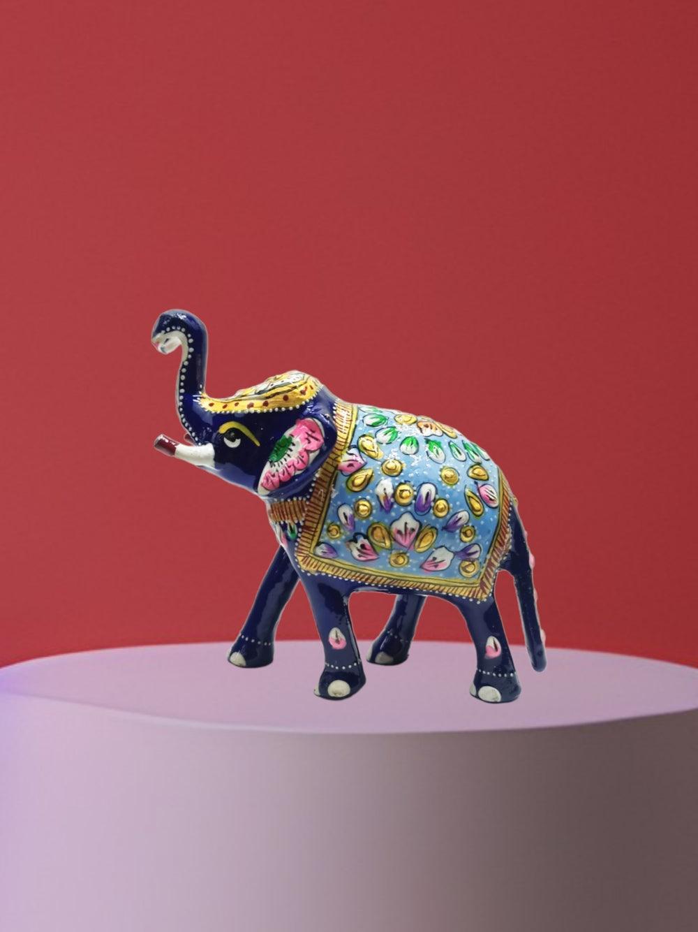 Metal Elephant | Paper Mache Work | Home Decor Elephant - ZANSKAR ARTS