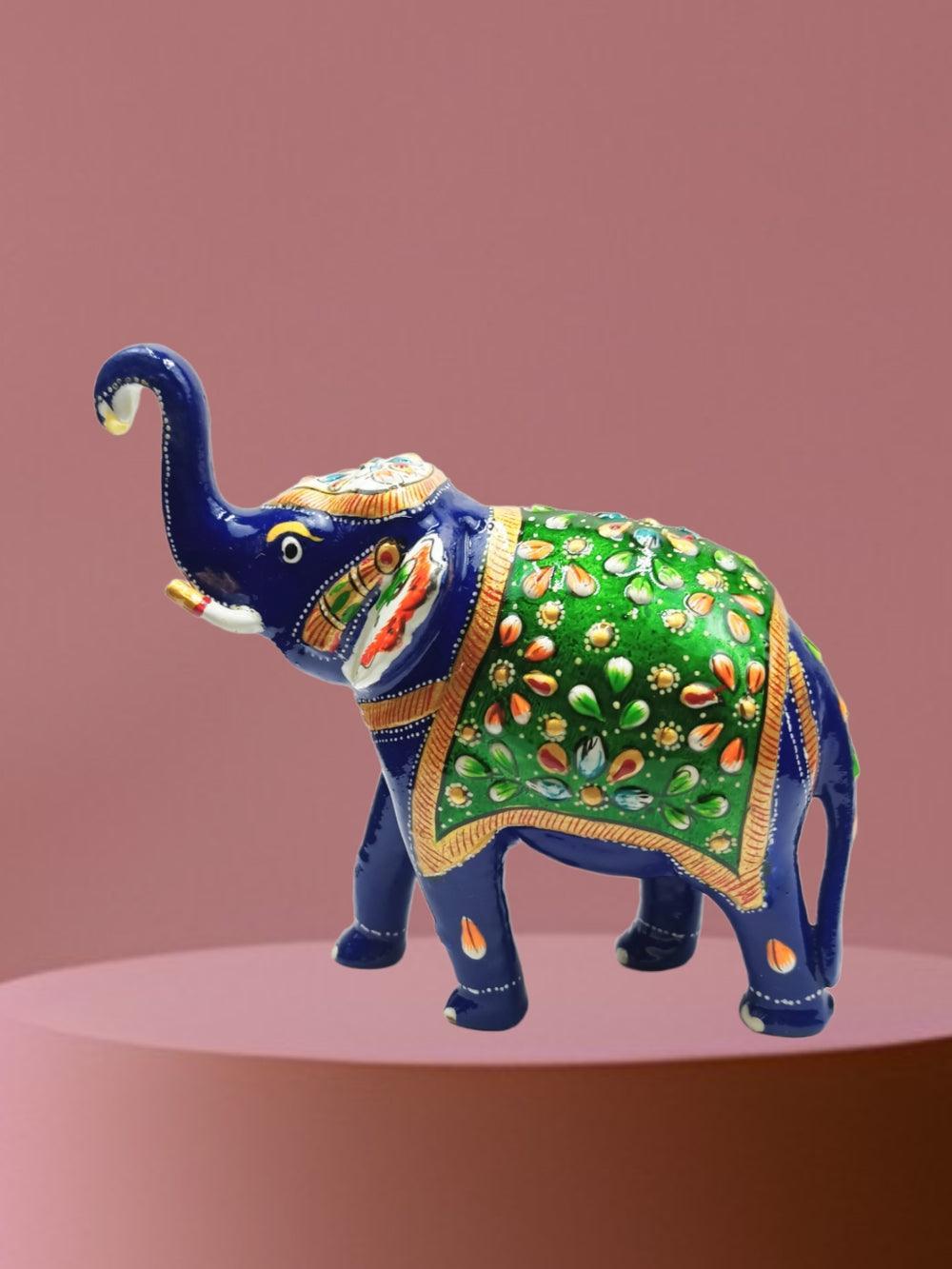 Metal Elephant | Paper Mache Work | Home Decor Elephant - ZANSKAR ARTS