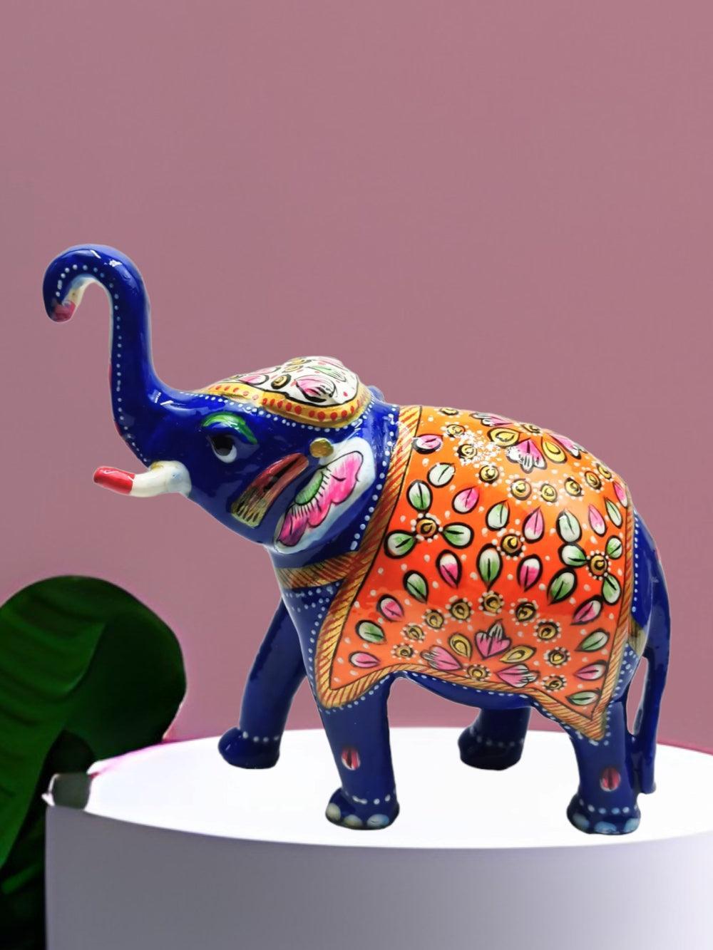 Metal Elephant | Paper Mache Work | Home Decor Elephant - ZANSKAR ARTS