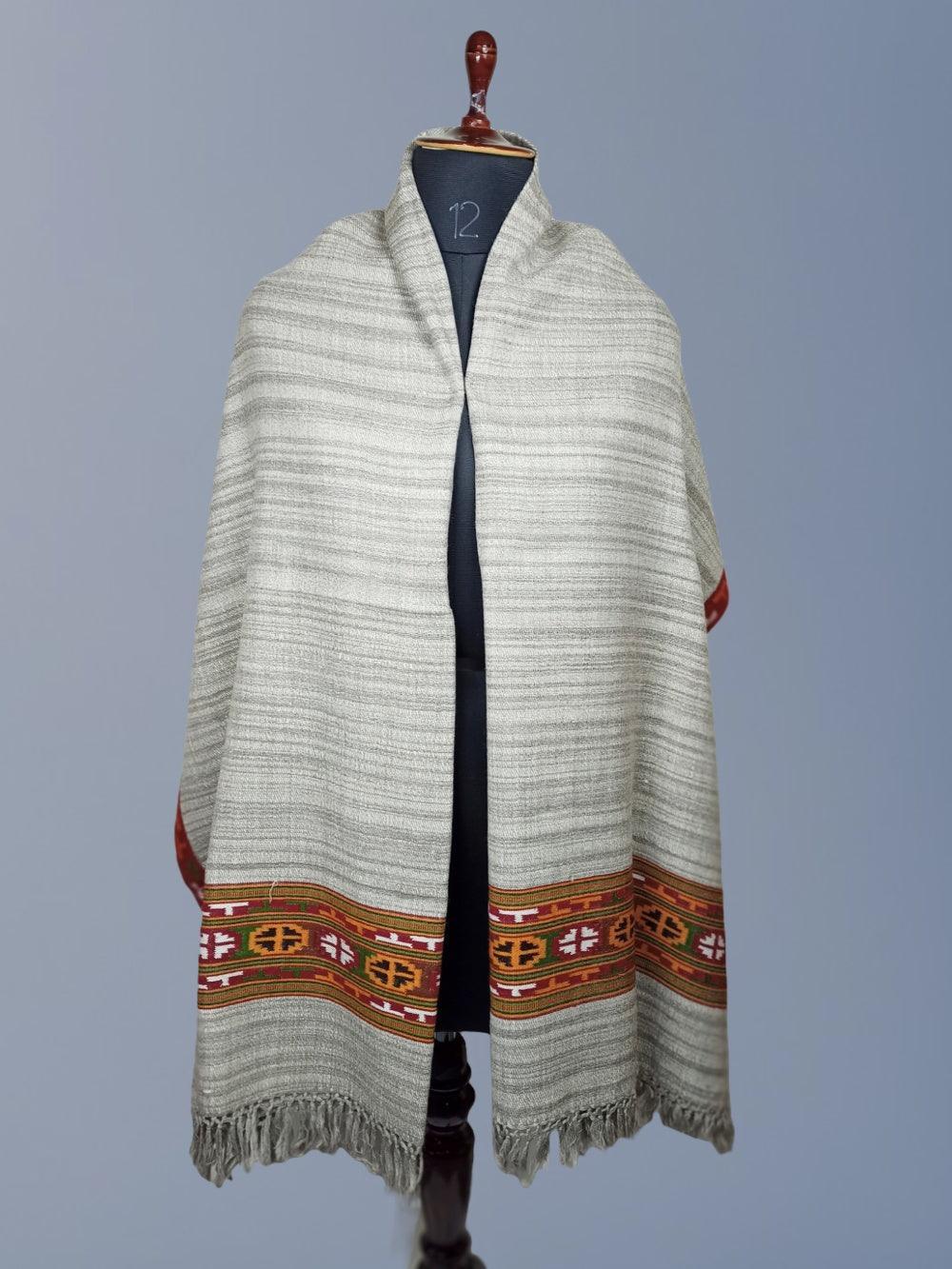 Gents Shawle | Pure Yak Wool Shawle | Reversible - ZANSKAR ARTS