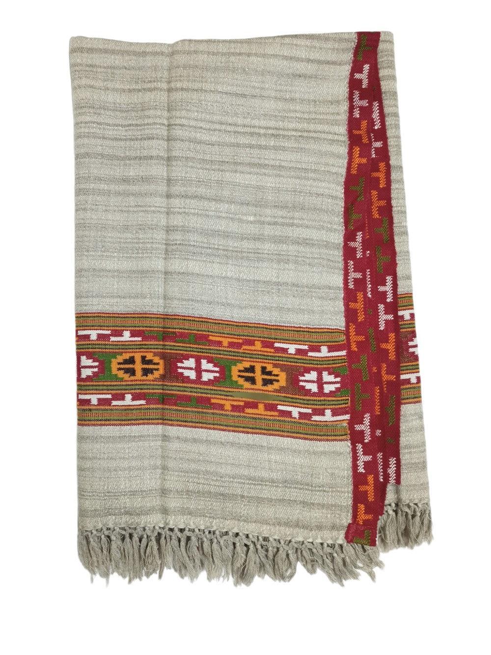 Gents Shawle | Pure Yak Wool Shawle | Reversible - ZANSKAR ARTS