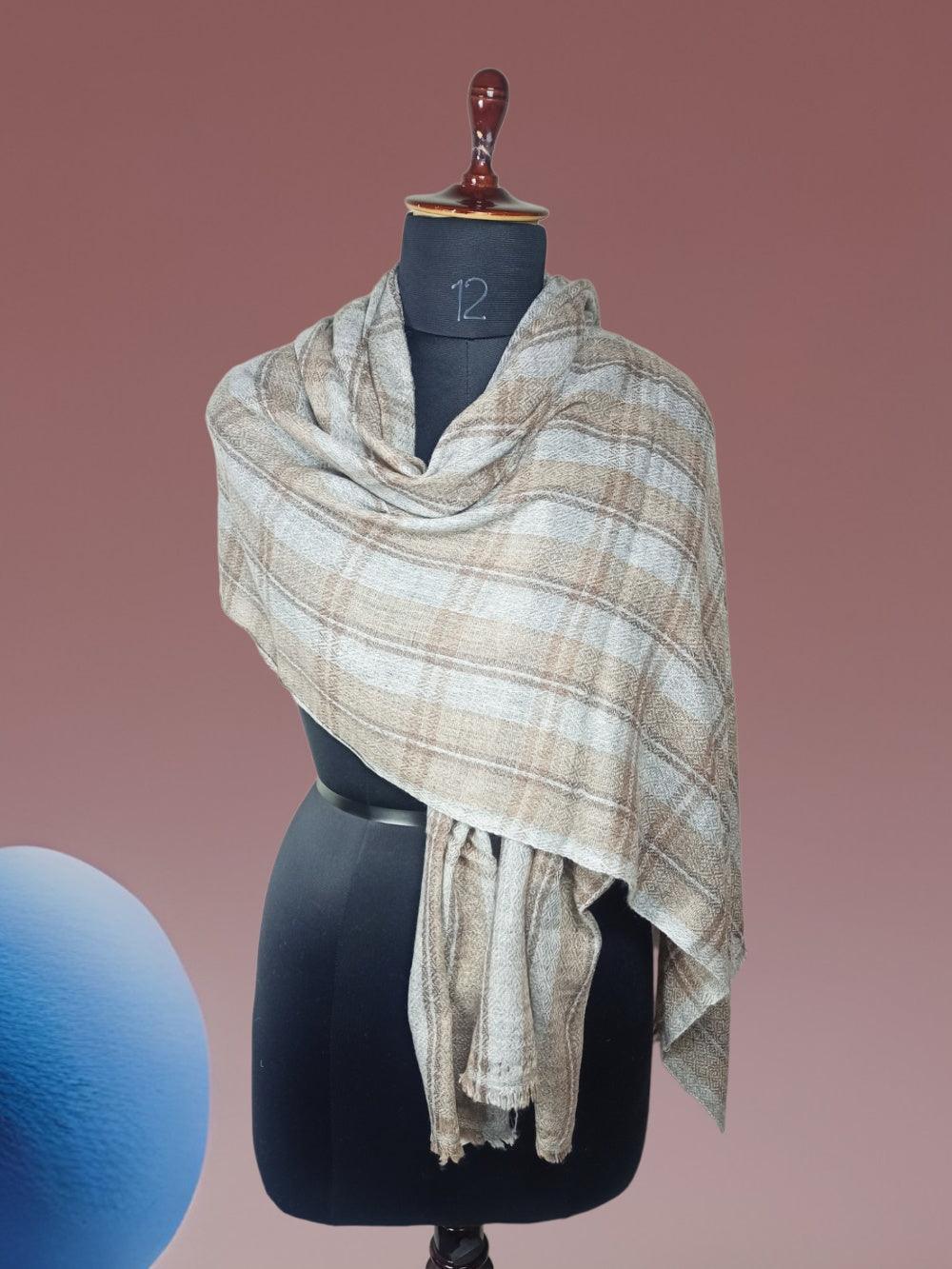 Ladies Semi Pashmina Stole | Reversible | Neck Scarf - ZANSKAR ARTS