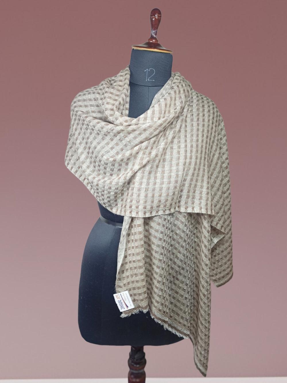 Ladies Semi Pashmina Stole | Neck Scarf | Reversible - ZANSKAR ARTS