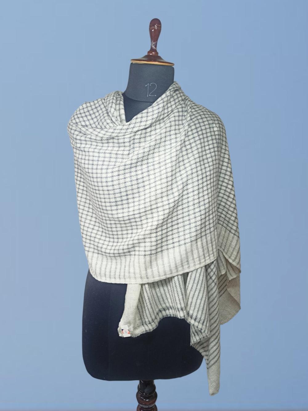 Ladies Semi Pashmina Stole | Neck Scarf | Reversible - ZANSKAR ARTS