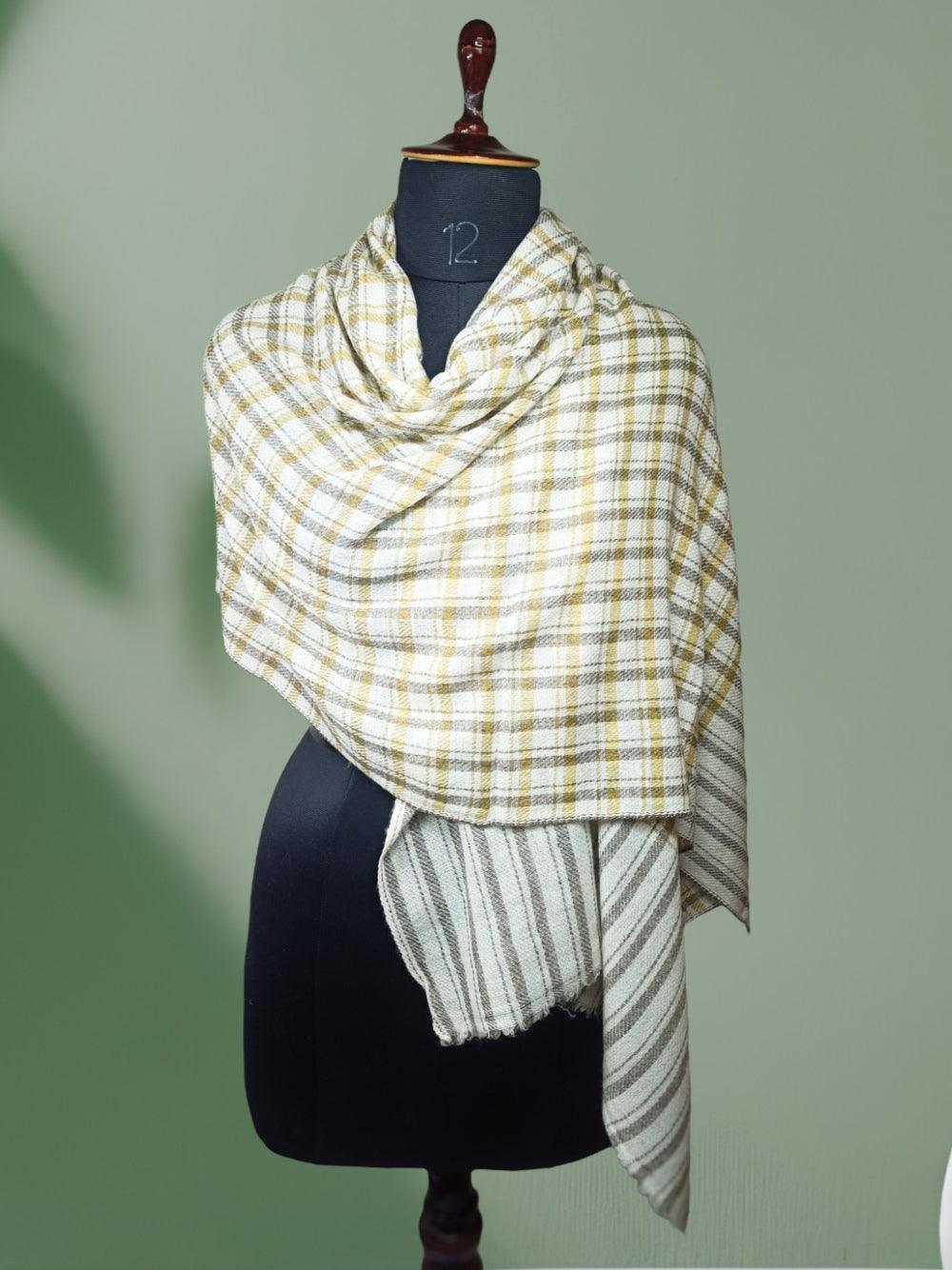 Ladies Semi Pashmina Stole | Neck Scarf | Reversible - ZANSKAR ARTS