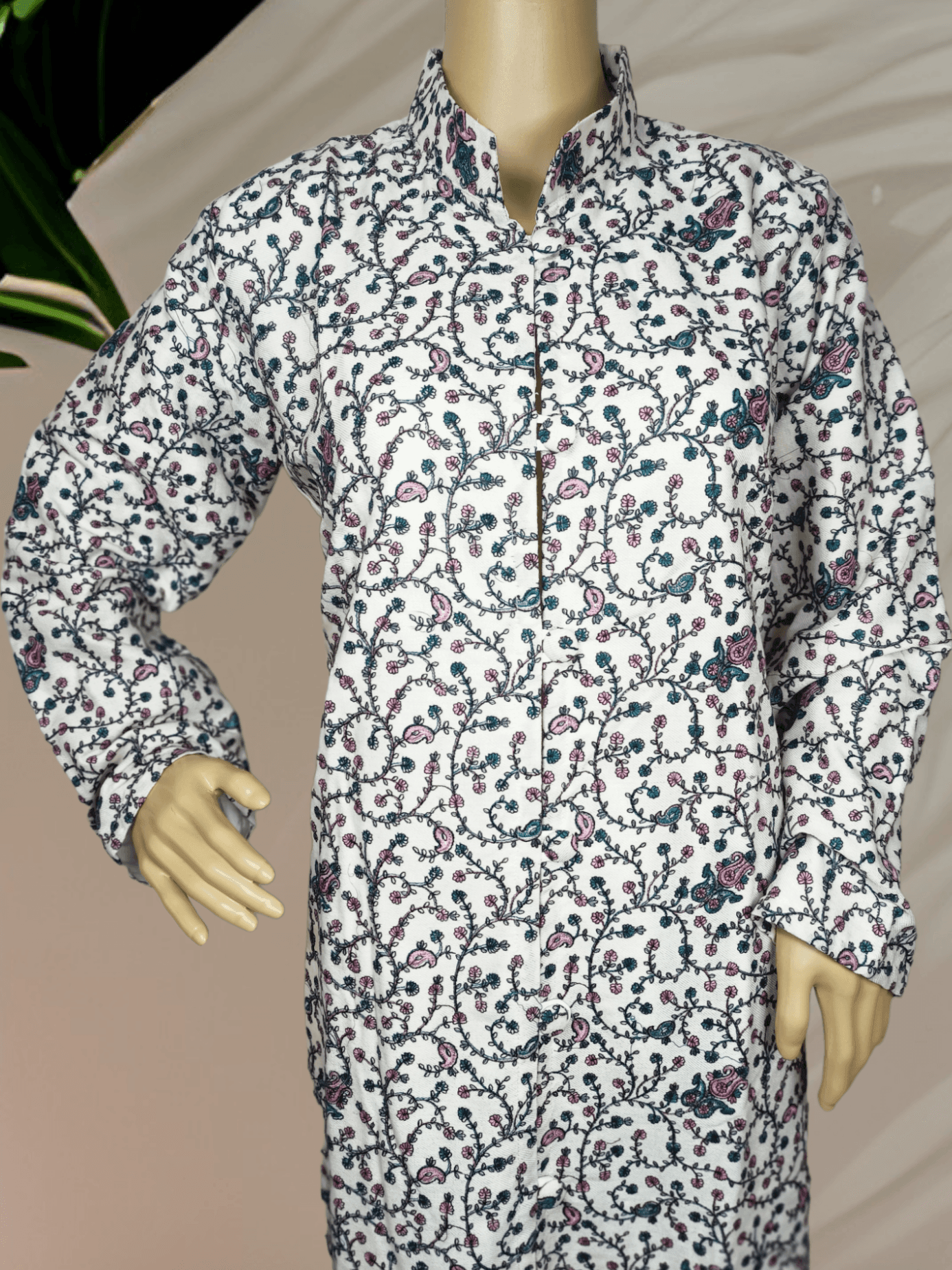 All Over Long Coat | Needle Work Embridery | Ladies Coat - ZANSKAR ARTS