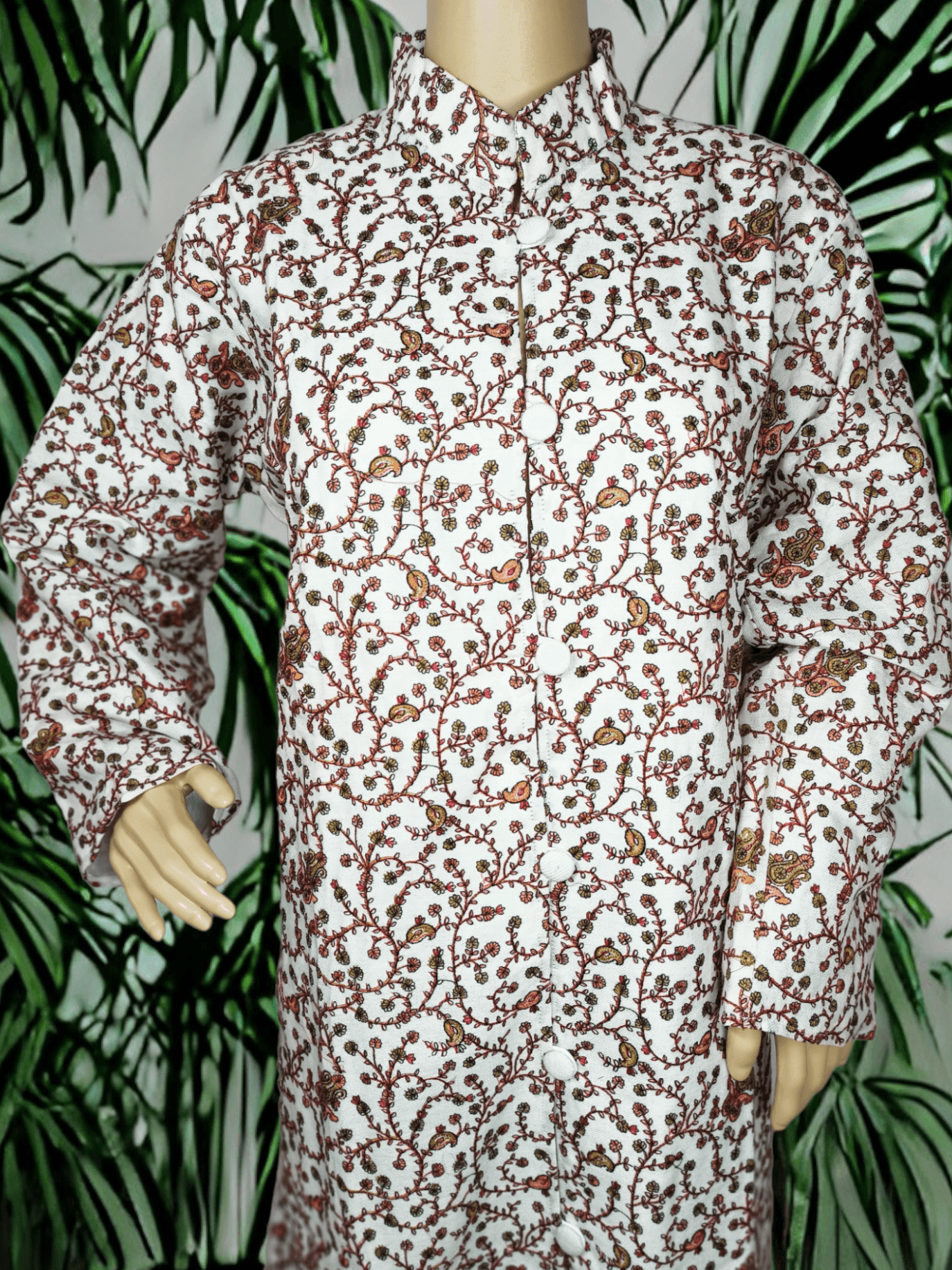 All Over Long Coat | Needle Work Embroidery | Ladies Coat - ZANSKAR ARTS