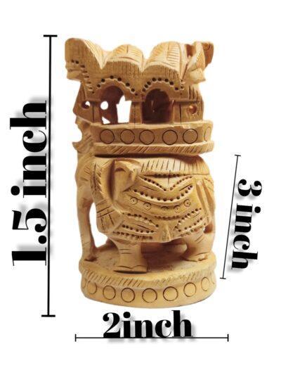 Ambari Elephant | Wooden Elephant | Hand Carved - ZANSKAR ARTS