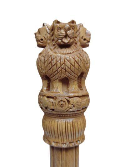 Ashoka Chakra | Wood Ashoka Pillar | Ashoka Stambh - ZANSKAR ARTS