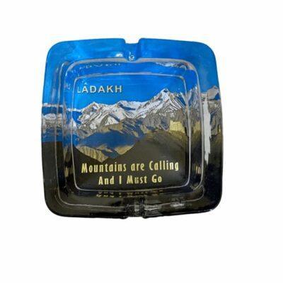 Ashtray | Ladakh Mountain astray | Glass Transparent - ZANSKAR ARTS