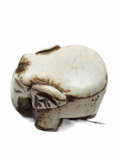 Bone Elephant | White Elephant | Hand Carved Elephant - ZANSKAR ARTS