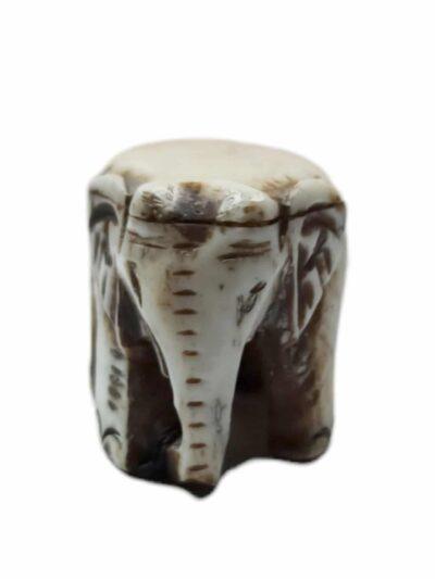 Bone Elephant | White Elephant | Hand Carved Elephant - ZANSKAR ARTS