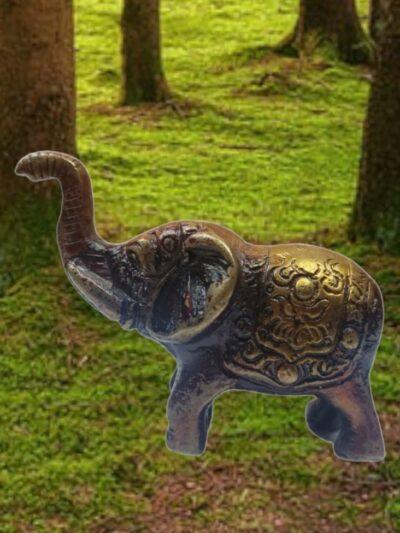 Brass Elephant | Brown Elephant Statue | Decor Elephant - ZANSKAR ARTS