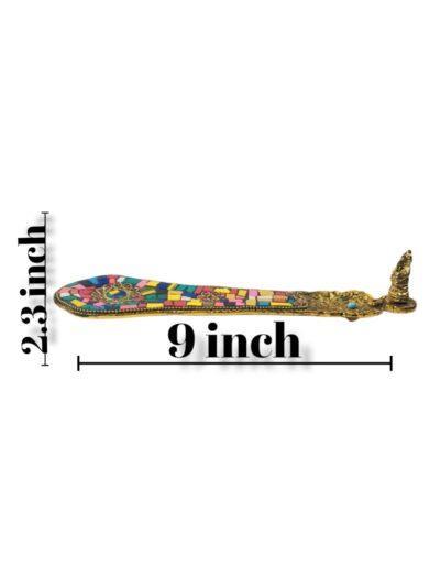 Brass Incense Holder | Agarbatti Stand | Elephant Leaf - ZANSKAR ARTS