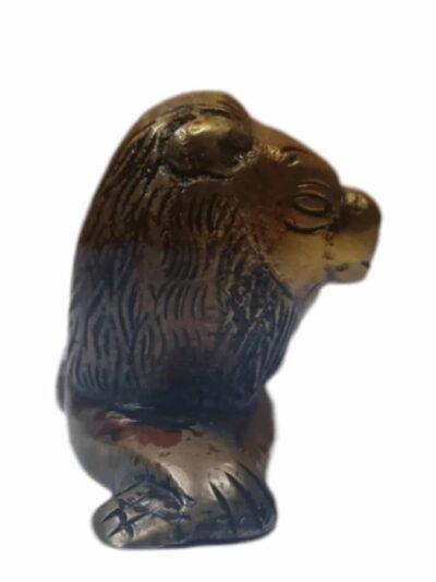 Brass Lion Sculpture | Brass Sitting Lion | Lion Statues - ZANSKAR ARTS