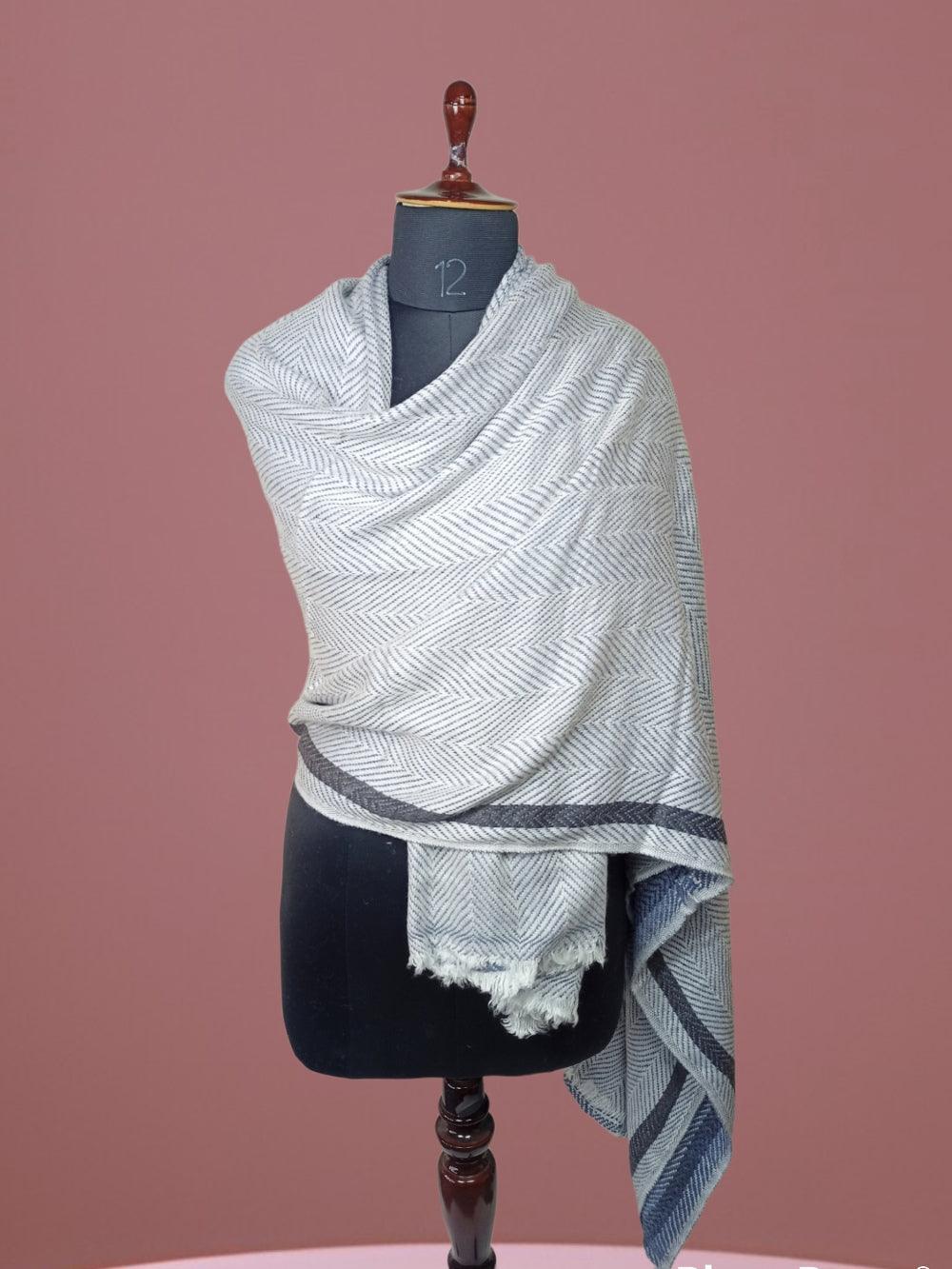 Gents Pashmina Shawle | Pashmina Blanket | Reversible - ZANSKAR ARTS