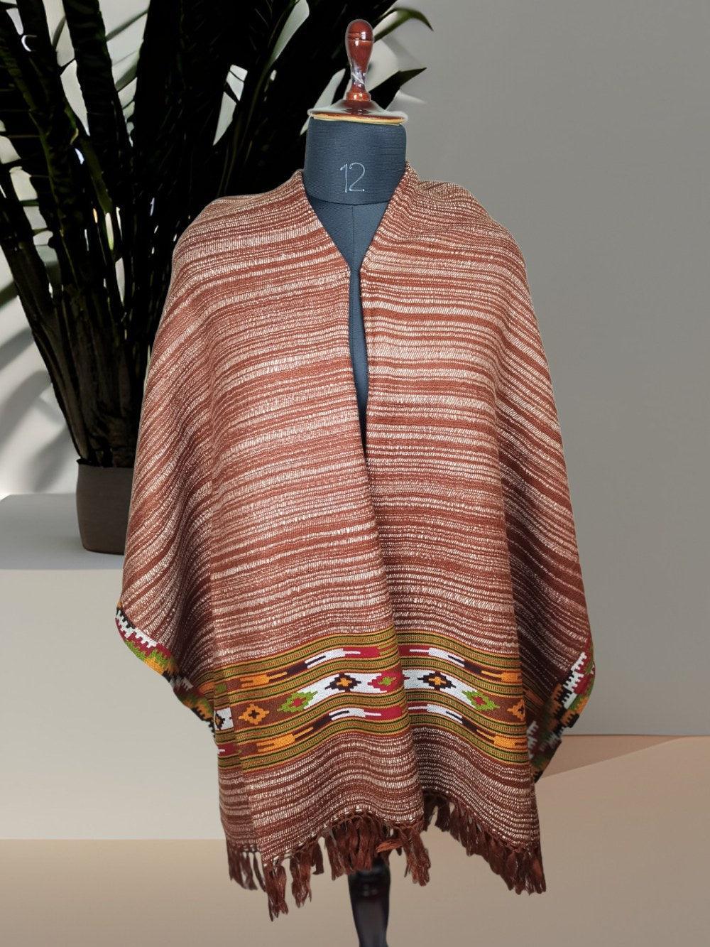 Gents Shawle | Pure Yak Wool Shawle | Reversible - ZANSKAR ARTS