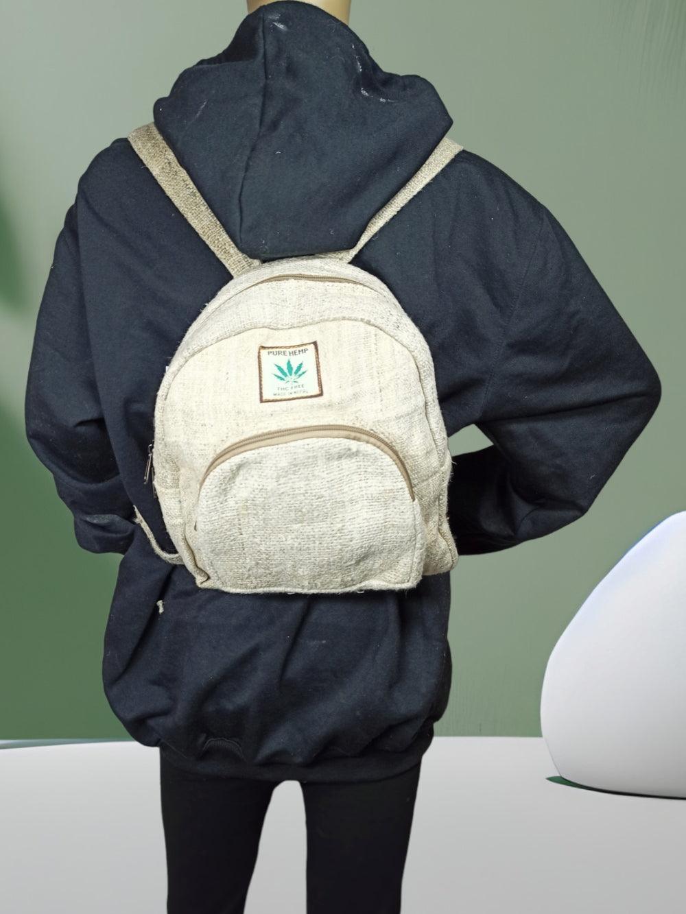 Hemp Bag | 2 In 1 Mini Backpack | Cross Body Bag - ZANSKAR ARTS