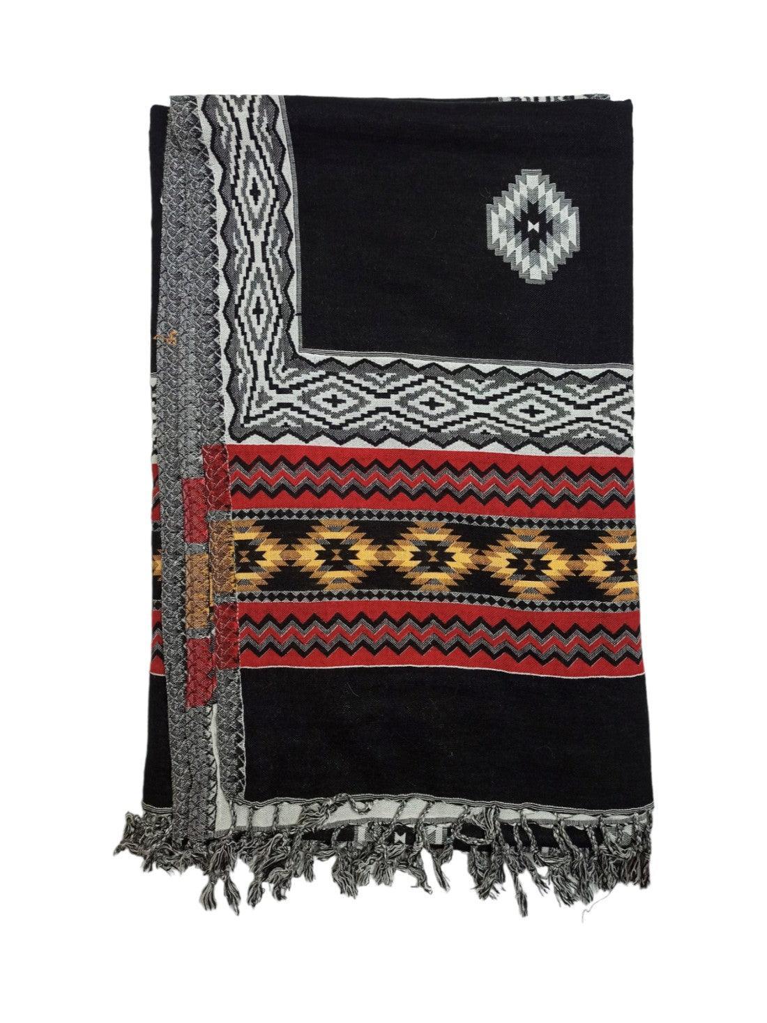Jamawar wool Shawl | Handwoves | Multi-Colour - ZANSKAR ARTS