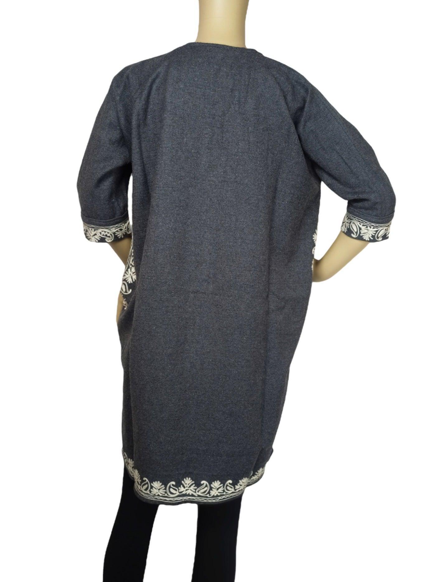 Kids Yak Wool Faran | Grey S | Kasmiri Culture - ZANSKAR ARTS