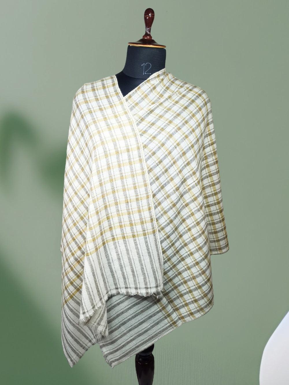 Ladies Semi Pashmina Stole | Neck Scarf | Reversible - ZANSKAR ARTS