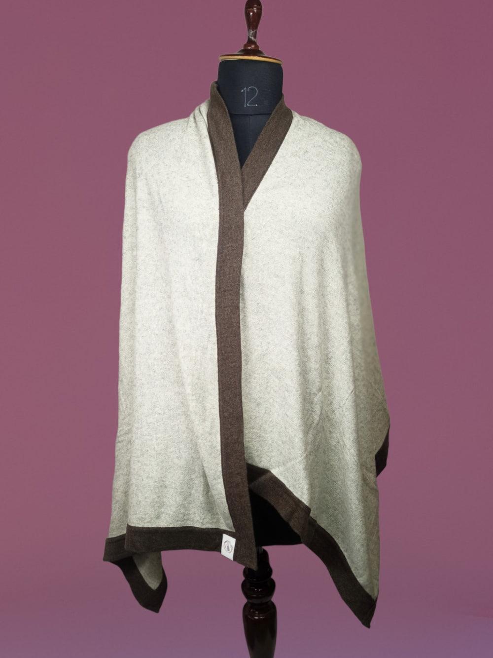 Pashmina Stole | Border Stole | Ladies Reversible Stole - ZANSKAR ARTS