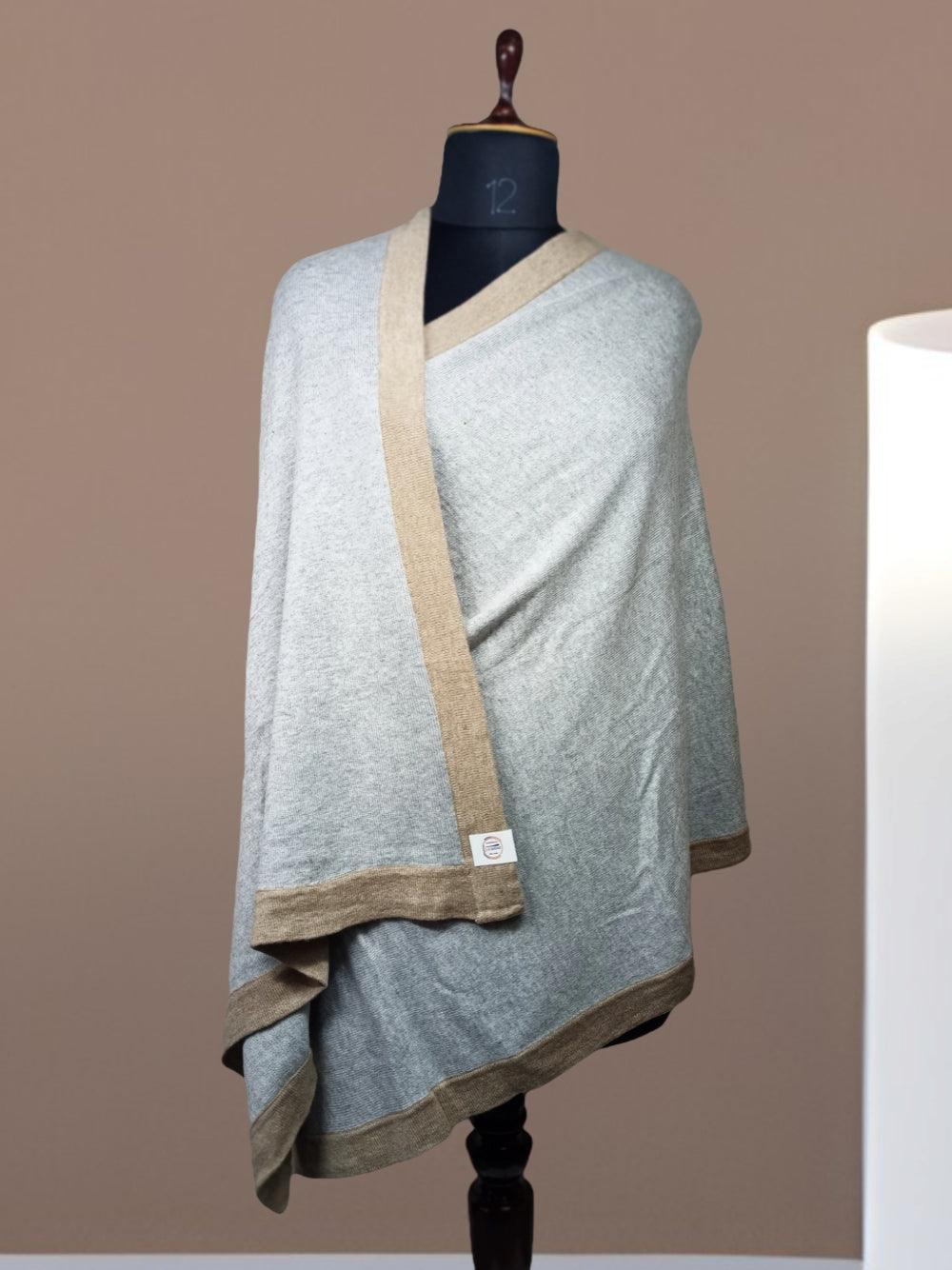 Pashmina Stole | Border Stole | Ladies Reversible Stole - ZANSKAR ARTS