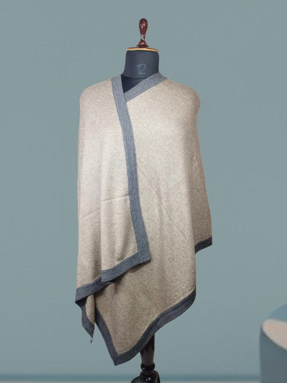 Pashmina Stole | Border Stole | Ladies Reversible Stole - ZANSKAR ARTS