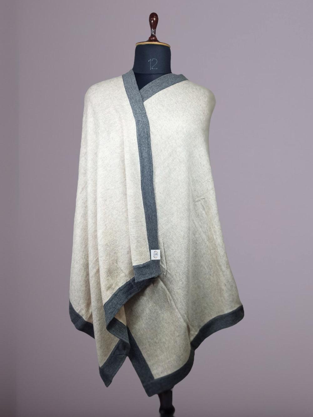 Pashmina Stole | Border Stole | Ladies Reversible Stole - ZANSKAR ARTS