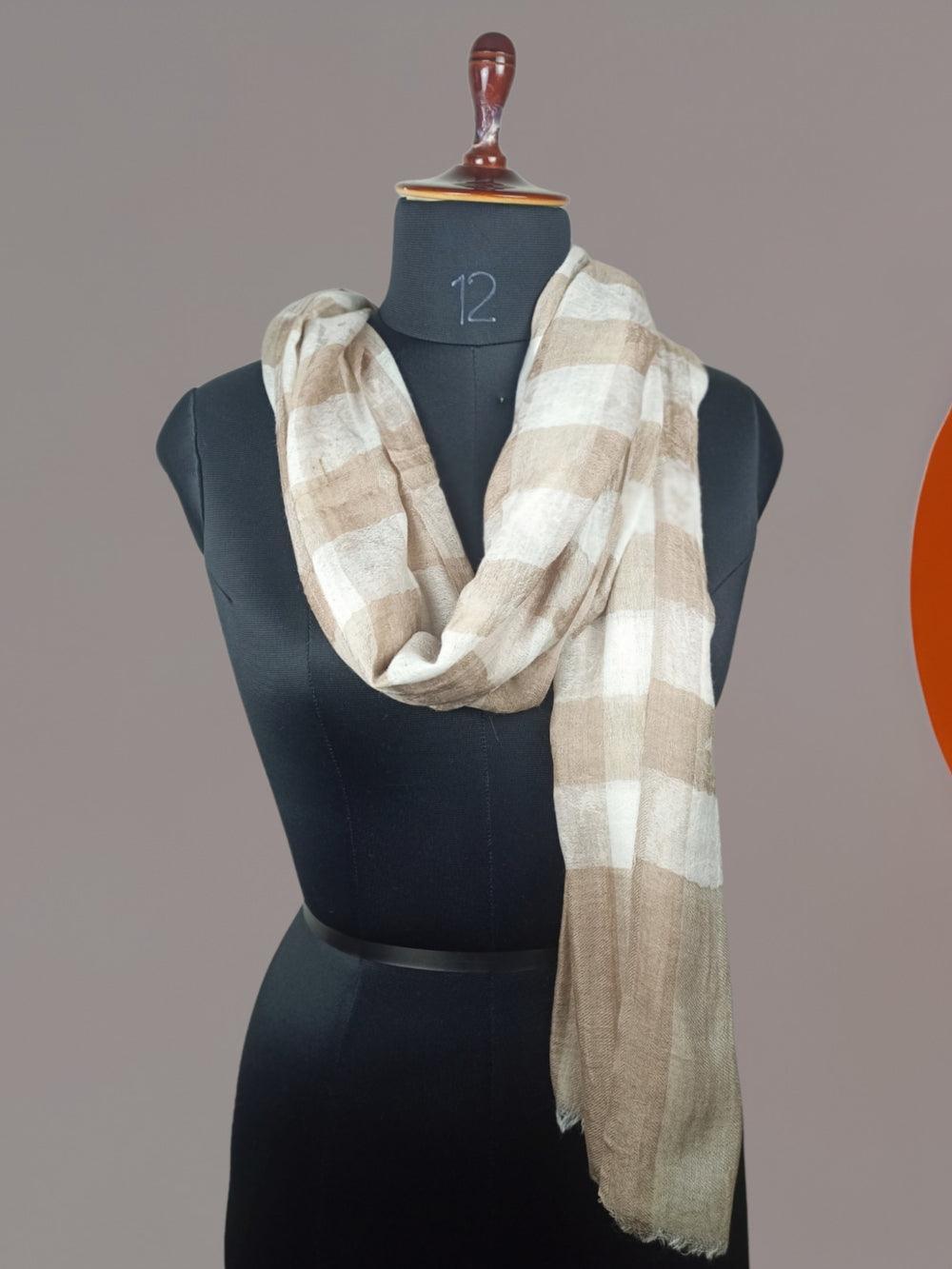 Pashmina Stole | Self Designed Stole | Camel Colour - ZANSKAR ARTS