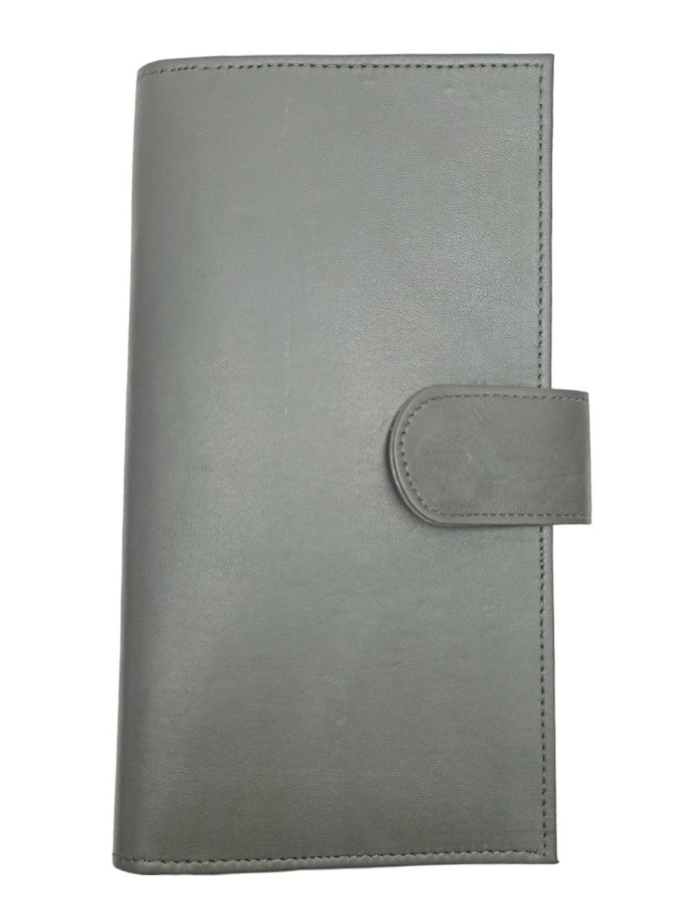 Passport Wallet Leather | Casual Grey Clutch | Regular Size - ZANSKAR ARTS
