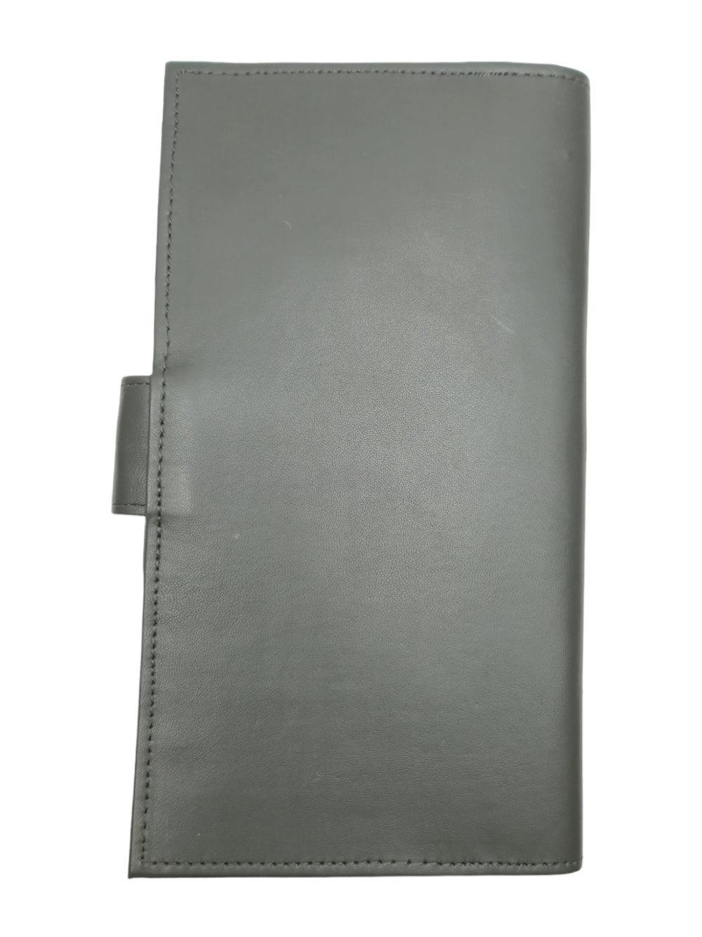 Passport Wallet Leather | Casual Grey Clutch | Regular Size - ZANSKAR ARTS