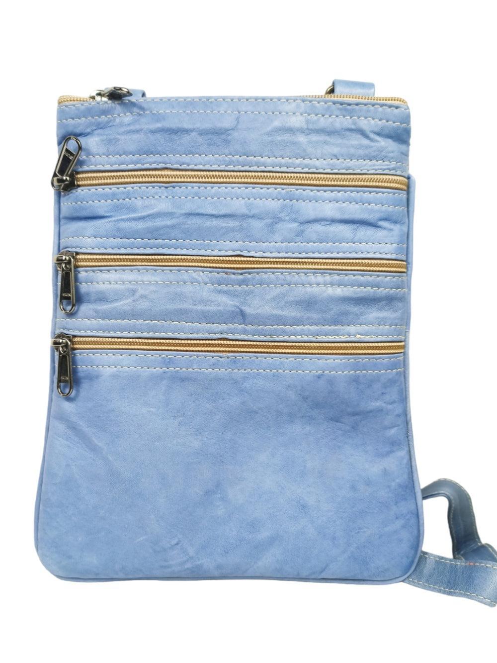 Plain Leather Sling Bag | Plain 5 Zipper | Sling Bag For Girls - ZANSKAR ARTS