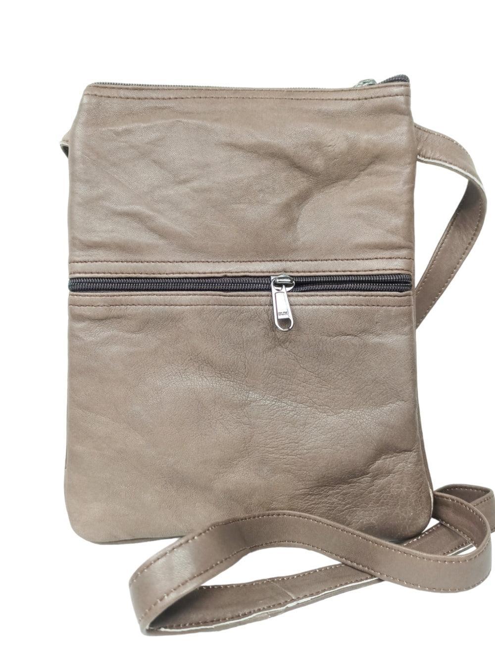 Plain Leather Sling Bag | Plain 5 Zipper | Sling Bag For Girls - ZANSKAR ARTS