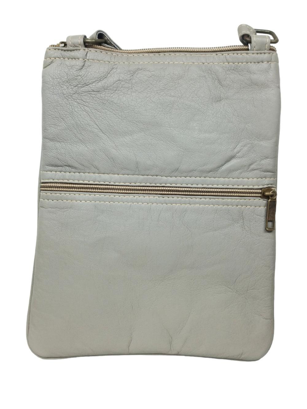 Plain Leather Sling Bag | Plain 5 Zipper | Sling Bag For Girls - ZANSKAR ARTS