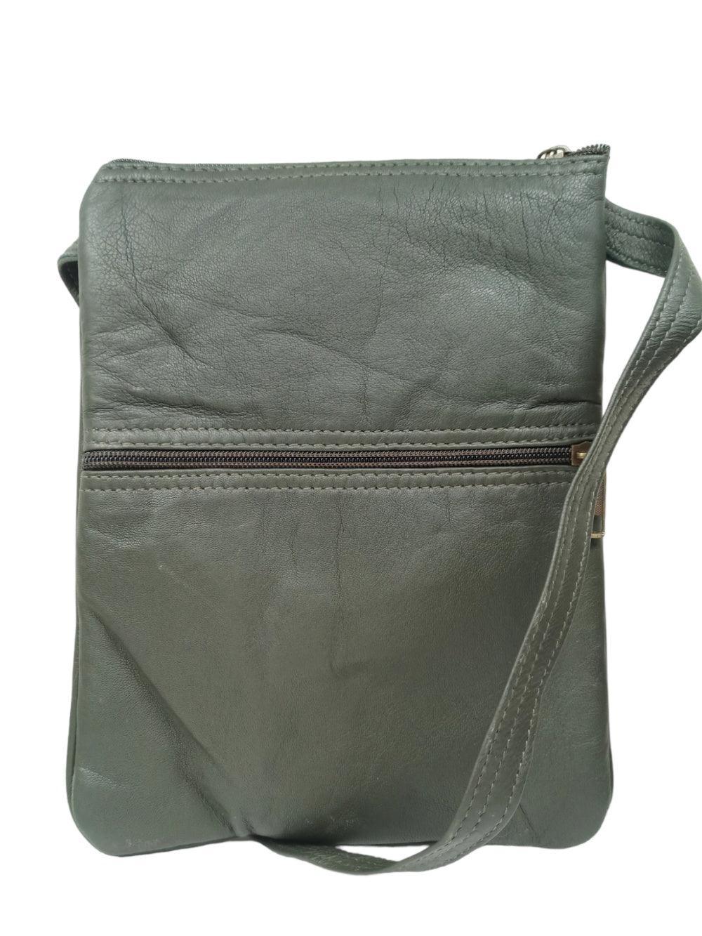 Plain Leather Sling Bag | Plain 5 Zipper | Sling Bag For Girls - ZANSKAR ARTS