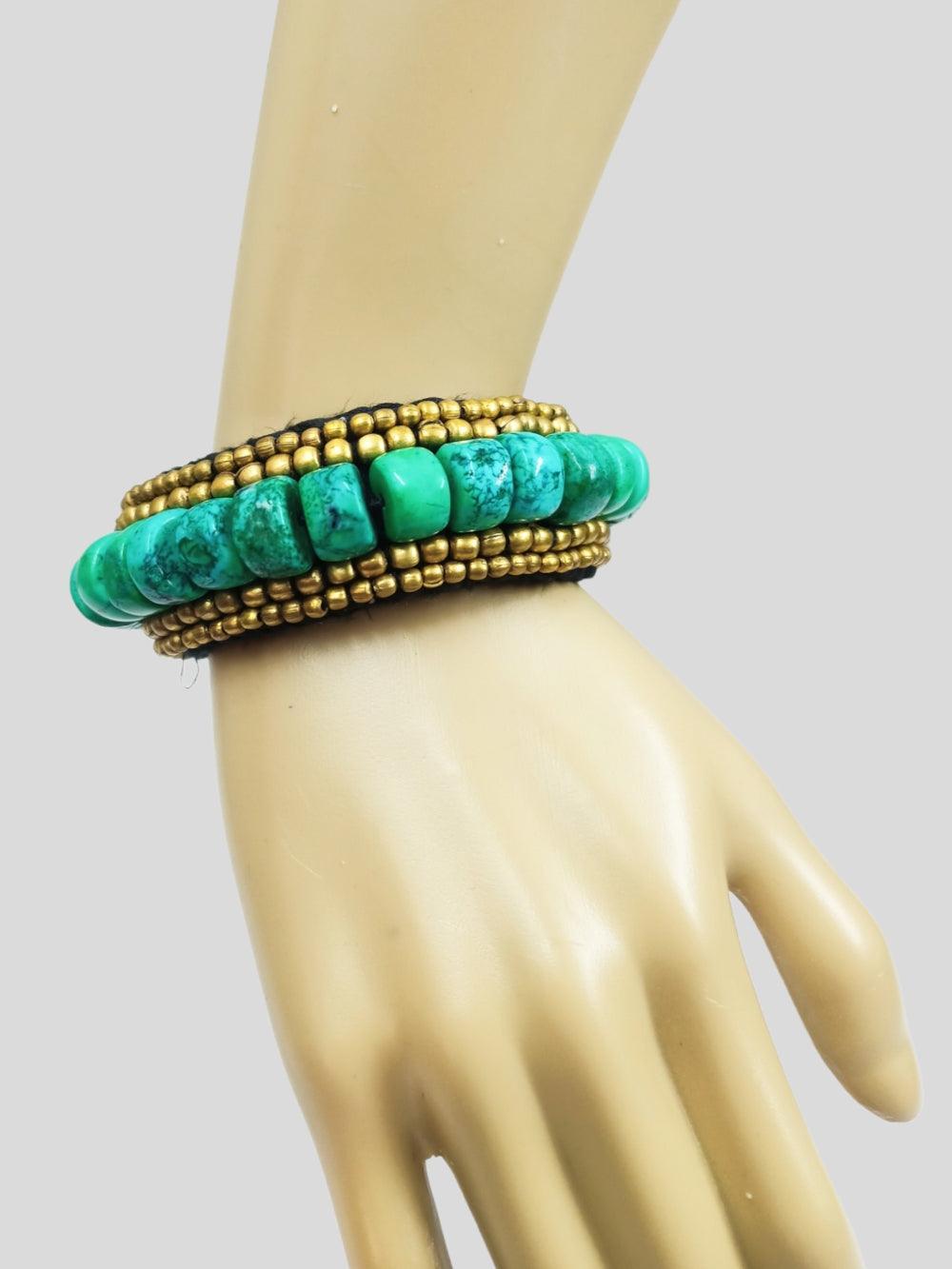Semi-Precious Stone Bangle | Ladakh Bangle | Handmade Jewelry - ZANSKAR ARTS