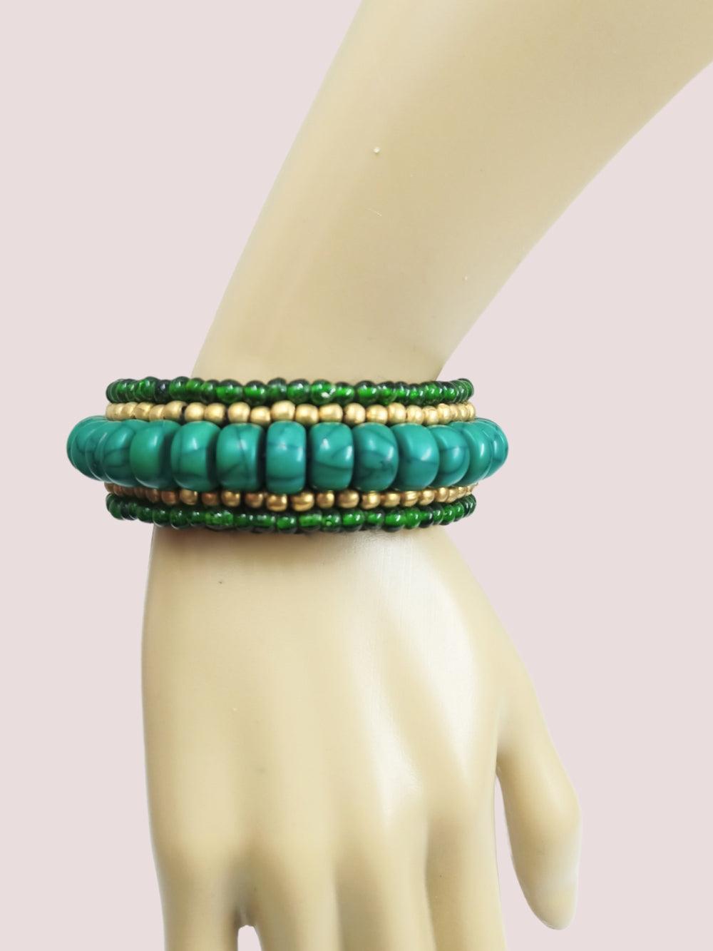 Semi-Precious Stone Bangle | Ladakh Bangle | Handmade Jewelry - ZANSKAR ARTS