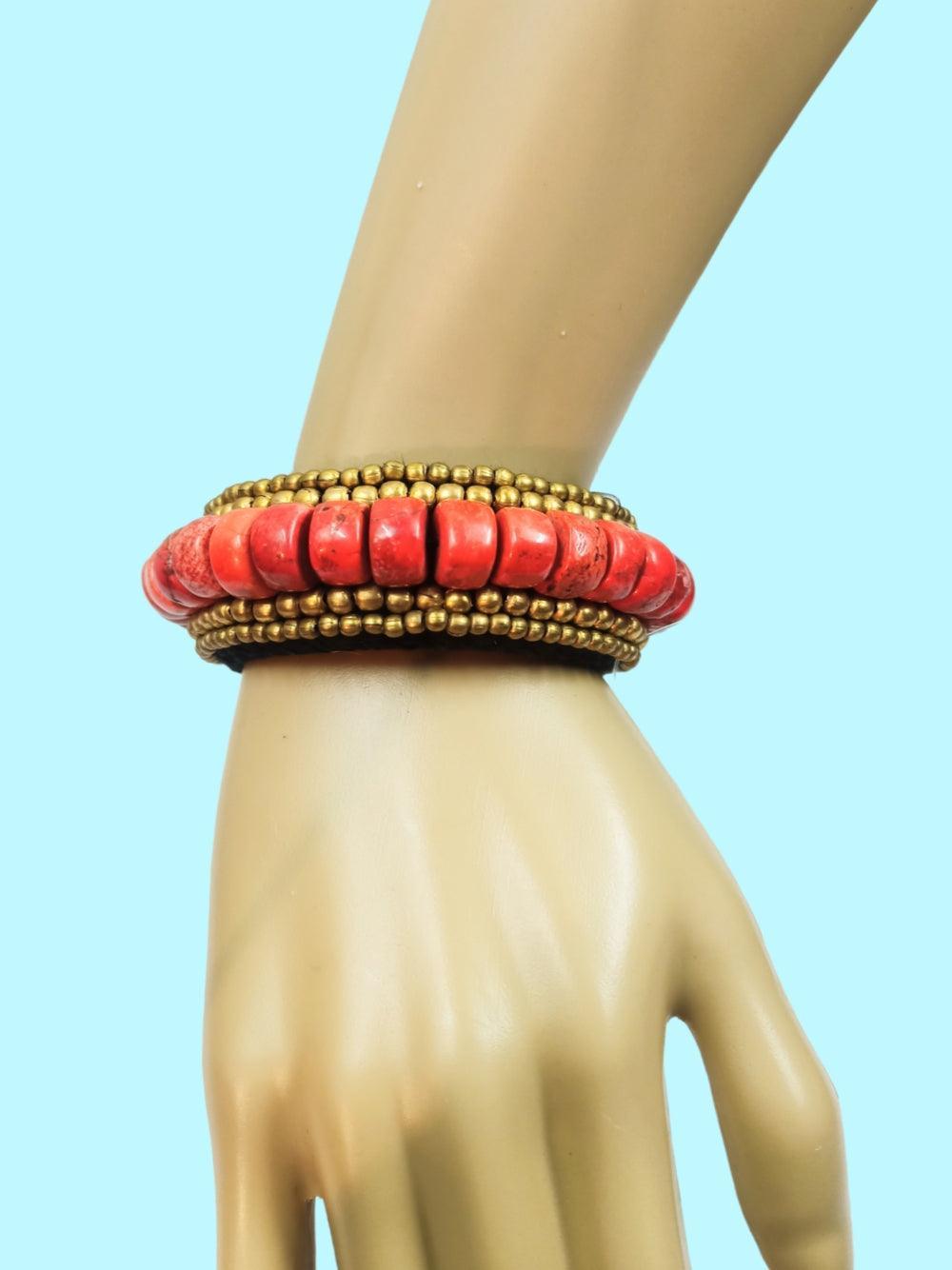 Semi-Precious Stone Bangle | Ladakh Bangle | Handmade Jewelry - ZANSKAR ARTS