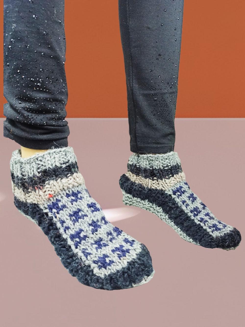 Hand Knitted Socks | Yak Wool Socks | Fleece Socks