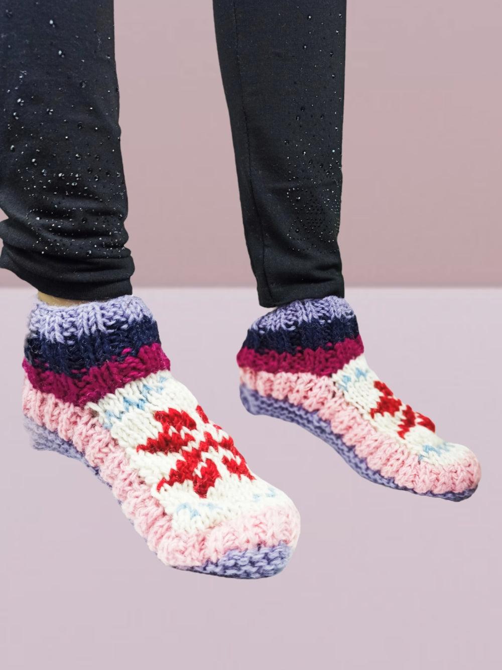 Hand Knitted Socks | Yak Wool Socks | Fleece Socks